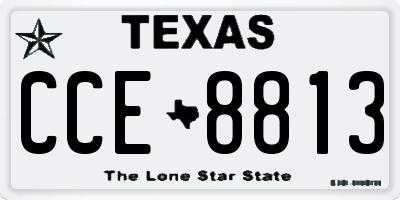 TX license plate CCE8813