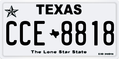 TX license plate CCE8818
