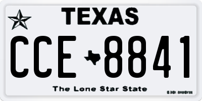 TX license plate CCE8841