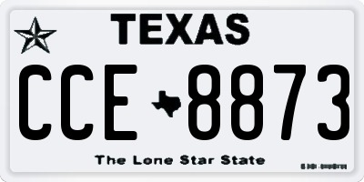 TX license plate CCE8873