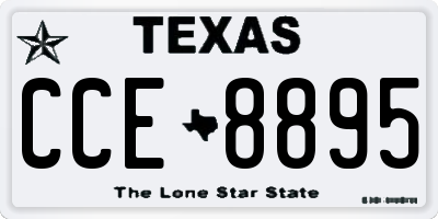 TX license plate CCE8895