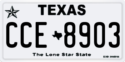 TX license plate CCE8903