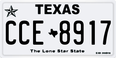 TX license plate CCE8917