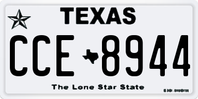 TX license plate CCE8944