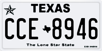 TX license plate CCE8946