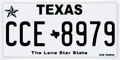 TX license plate CCE8979