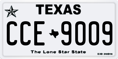 TX license plate CCE9009