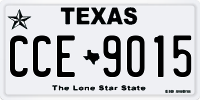 TX license plate CCE9015