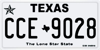 TX license plate CCE9028