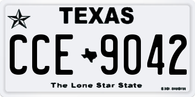 TX license plate CCE9042