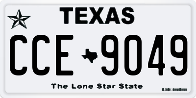 TX license plate CCE9049