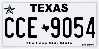 TX license plate CCE9054