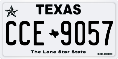 TX license plate CCE9057
