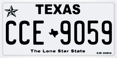 TX license plate CCE9059