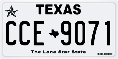 TX license plate CCE9071