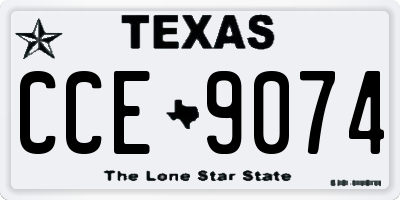 TX license plate CCE9074