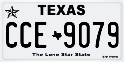 TX license plate CCE9079