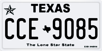 TX license plate CCE9085