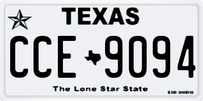 TX license plate CCE9094