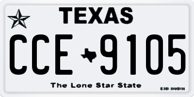 TX license plate CCE9105