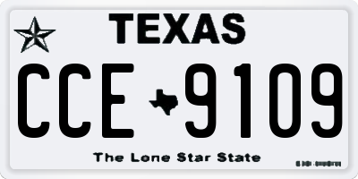 TX license plate CCE9109