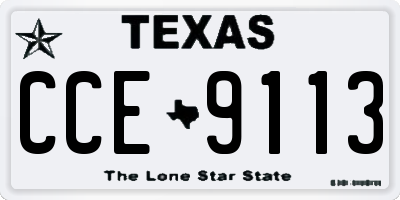 TX license plate CCE9113