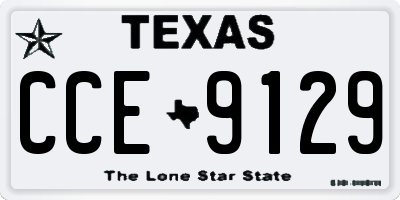 TX license plate CCE9129