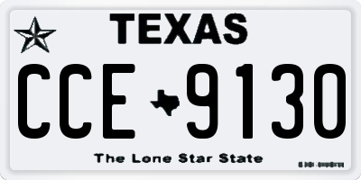 TX license plate CCE9130
