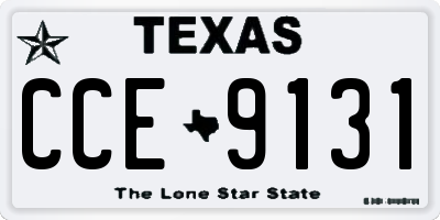 TX license plate CCE9131