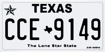 TX license plate CCE9149