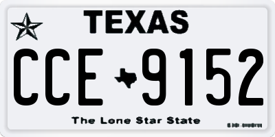 TX license plate CCE9152