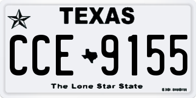 TX license plate CCE9155