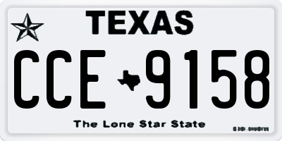 TX license plate CCE9158