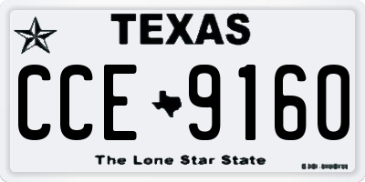 TX license plate CCE9160