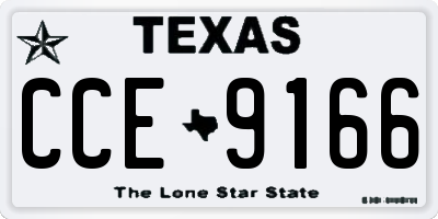 TX license plate CCE9166
