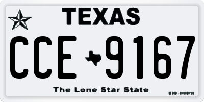 TX license plate CCE9167