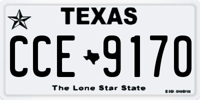 TX license plate CCE9170