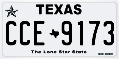 TX license plate CCE9173