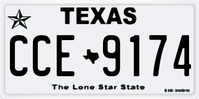 TX license plate CCE9174
