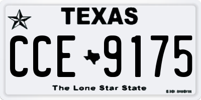 TX license plate CCE9175