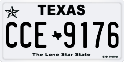 TX license plate CCE9176