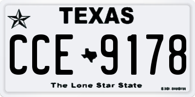 TX license plate CCE9178