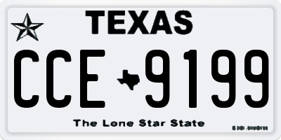 TX license plate CCE9199