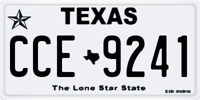 TX license plate CCE9241