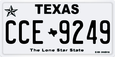 TX license plate CCE9249