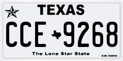 TX license plate CCE9268