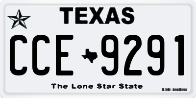 TX license plate CCE9291