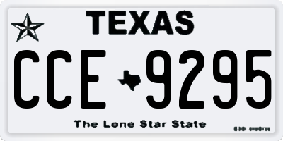 TX license plate CCE9295