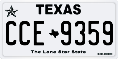 TX license plate CCE9359
