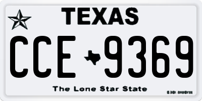 TX license plate CCE9369